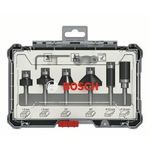 BOSCH plavi Komplet profilnih glodala i glodala za ivice, 6 komada, Trim&Edging prihvat 8 mm Bosch