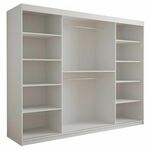 Tapi ormar 3 vrata/ogledalo 250x62x200 bela/crna