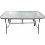 Stakleni sto 150x90x70 cm staklo / sivi metal