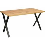 Trpezarijski sto Sofie 120x80 cm hrast/crni metal