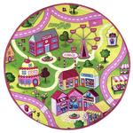 Djecji Tepih Funfair 100 x 100 cm okrugli ružicasti