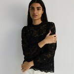 Reserved - Bluza s čipkom crno 80% POLYAMIDE, 20% VISCOSE ZR408-99X