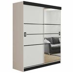 Retro 4L ormar/ogledalo 2 vrata 138x59x205 beli