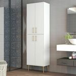 Berlin A - White, Gold WhiteGold Multi Purpose Cabinet