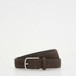 Reserved - Kaiš od kombinovanih materijala tamno braon 50% LEATHER, 50% POLYURETHANE 576CQ-89X