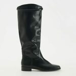 Reserved - Kožne čizme do kolena s kaiševima crno 100% LEATHER 949DU-99X