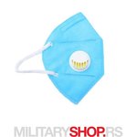 Maske KN95 plave boje sa filter ventilom 10 kom