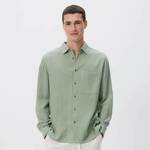 Reserved - MEN`S SHIRT svetlo maslinasta 100% COTTON 8447H-81X