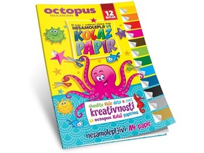 Octopus Kolaž papir A4 nesamolepljiv 12 boja unl-0394