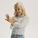 Reserved - GIRLS` BLOUSE svetlo plava 95% COTTON, 5% ELASTANE 495EC-50X