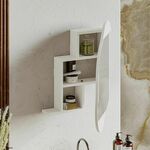 HANAH HOME Kupatilski ormarić Cloud Storage Bathroom Wall Mirror White