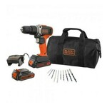 Black&Decker akumulatorska vibraciona bušilica - odvijač + 10-delni set burgija