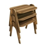 Paris - Walnut Walnut Nesting Table (3 Pieces)