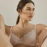 Reserved - LADIES` BRASSIERE pastelno pink 75% POLYAMIDE, 25% ELASTANE 516BH-03X