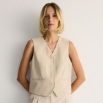 Reserved - Prsluk za odelo bež 68% POLYESTER, 22% VISCOSE, 6% WOOL, 4% ELASTANE 179AF-08X