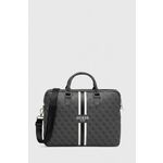 GUESS torba za laptop od 16" 4G STRIPES BLACK