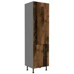 Tessa 60dk-215 2f kuhinjski element 2 vrata 60x55x215 cm rustik drvo/tamno sivi