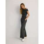 Reserved - Pantalone širokih nogavica s prugama tamno siva 72% POLYESTER, 24% VISCOSE, 4% ELASTANE ZQ646-90M