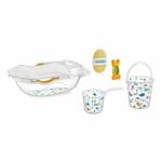 BABYJEM SET ZA KUPANJE 6 DELOVA WHITE (kadica, podloga,termometar, sundjer, bokal, kofica)