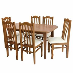 Set sto i stolice Kris 1 + 6 rustični