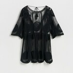 Reserved - LADIES` PONCHO crno 60% POLYAMIDE, 40% COTTON 219CP-99X