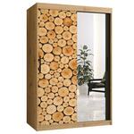 Polano 2 klizni ormar 2 vrata/ogledalo 120x62x200 cm natur (artisan hrast)