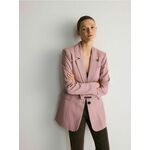 Reserved - LADIES` BLAZER prljavo roze 54% LYOCELL, 42% VISCOSE, 2% LINEN, 2% POLYAMIDE 882BX-39X