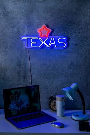 WALLXPERT Dekorativna rasveta Texas Lone Star Red