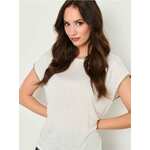 Sinsay - Majica s ukrasnim obrubom - krem krem SS 2025 476DO-01X