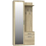 Duo predsoblje 100x35x180 cm natur (sonoma hrast)