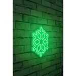 WALLXPERT LED dekoracija Snowflake Green