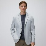 Reserved - MEN`S BLAZER svetlo siva 86% POLYESTER, 11% VISCOSE, 3% ELASTANE XV946-09M