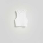 Reserved - Crop top belo 97% COTTON, 3% ELASTANE 9986B-00X