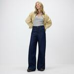Reserved - Wide leg farmerke od liocela mornarsko 100% LYOCELL YS054-59J