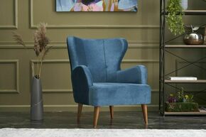 Karina - Blue Blue Wing Chair