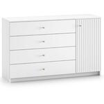 Lucy 04 komoda 1 vrata+ 4 fioke 138x40x85 cm bela
