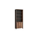 Clif polica 4 otvora+2 vrata 86x41,6x220,7 cm rustik drvo