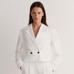 Reserved - Sako s visokim sadržajem lana i mešavinom viskoze belo 55% LINEN, 45% VISCOSE 9261B-00X