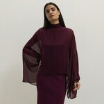 Reserved - LADIES` PONCHO mahagoni 100% POLYESTER 549EN-93X