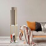 7134 - White, Gold WhiteGold Floor Lamp