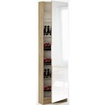 Zapatero cipelarnik 1 vrata/ogledalo 50x20x181x cm hrast
