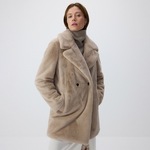 Reserved - LADIES` COAT krem 100% POLYESTER 609AY-01X