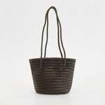 Reserved - Pletena torba tamno braon 100% POLYURETHANE 402GA-89X