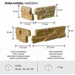 Betonski kameni ugao Roma Caramel