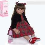 Bez brenda Lutka u kariranoj suknji 55 cm