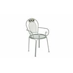 Stolica Bolero sa rukonaslonima 52x58x88cm sivi metal
