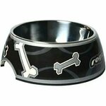 Rogz Činija za pse Bubble Bowlz S Bone, Crna – 2 u 1, netoksična
