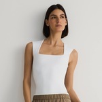 Reserved - Bodi sa četvrtastim izrezom belo 92% POLYAMIDE, 8% ELASTANE ZR395-00X