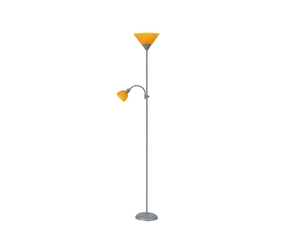 Rabalux Action Podna lampa sa čitačem E27 100W+E14 25W srebro-narandžasta