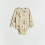 Reserved - Looney Tunes pamučni bodi krem 95% COTTON, 5% ELASTANE 5435S-01X